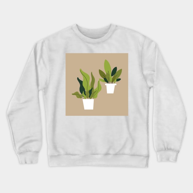 Mid Century Modern Planters (bkgrnd) Crewneck Sweatshirt by Makanahele